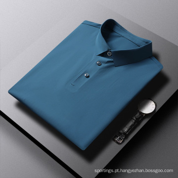 Nova camisa polo de nylon masculino legal